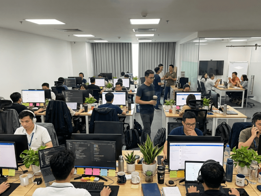 Hola Tech engineers at work in the office